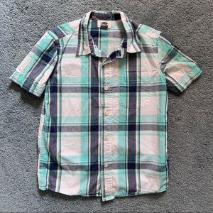 Old Navy plaid boys button down shirt small 6/7